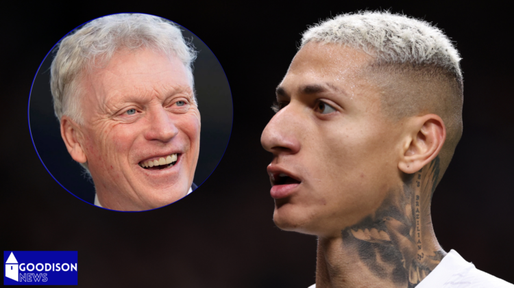 Everton manager David Moyes and Tottenham striker Richarlison