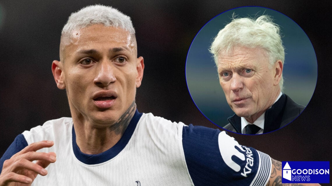 Everton manager David Moyes and Tottenham forward Richarlison