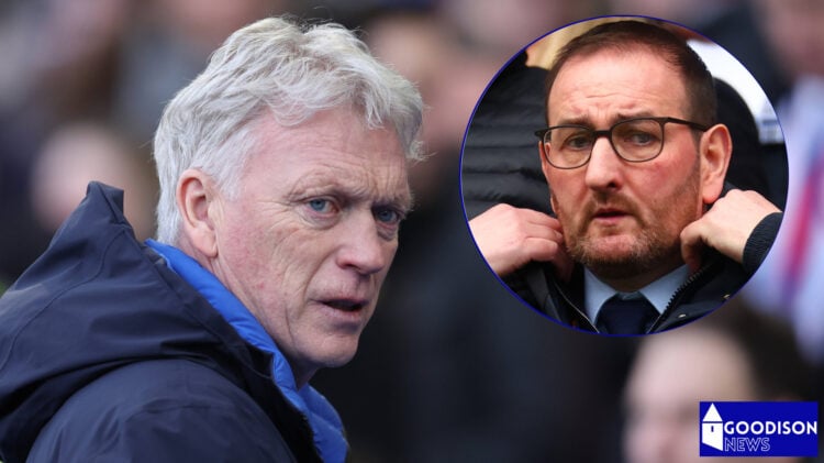 Everton manager David Moyes and Kevin Thelwell