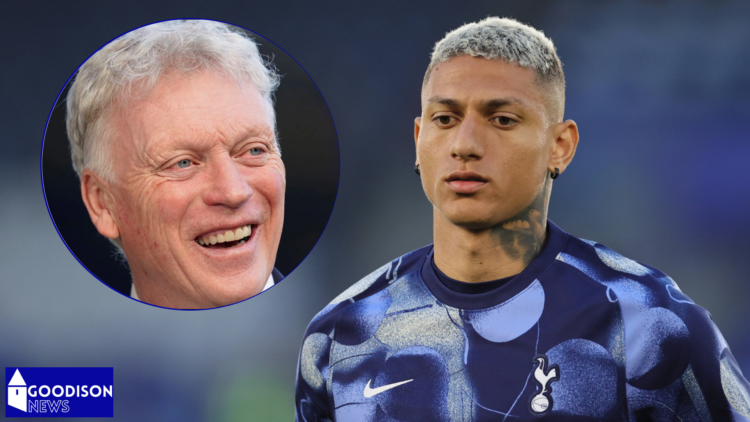 Everton manager David Moyes and Tottenham striker Richarlison