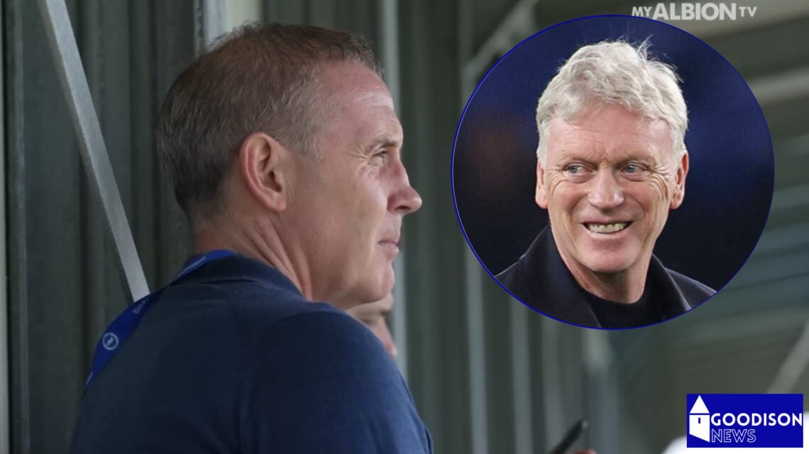 David Weir and Everton manager David Moyes