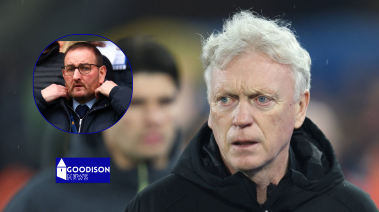 David Moyes and Kevin Thelwell at Everton.