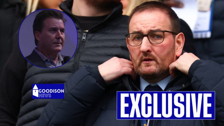 Kevin Thelwell and Dan Friedkin at Everton.
