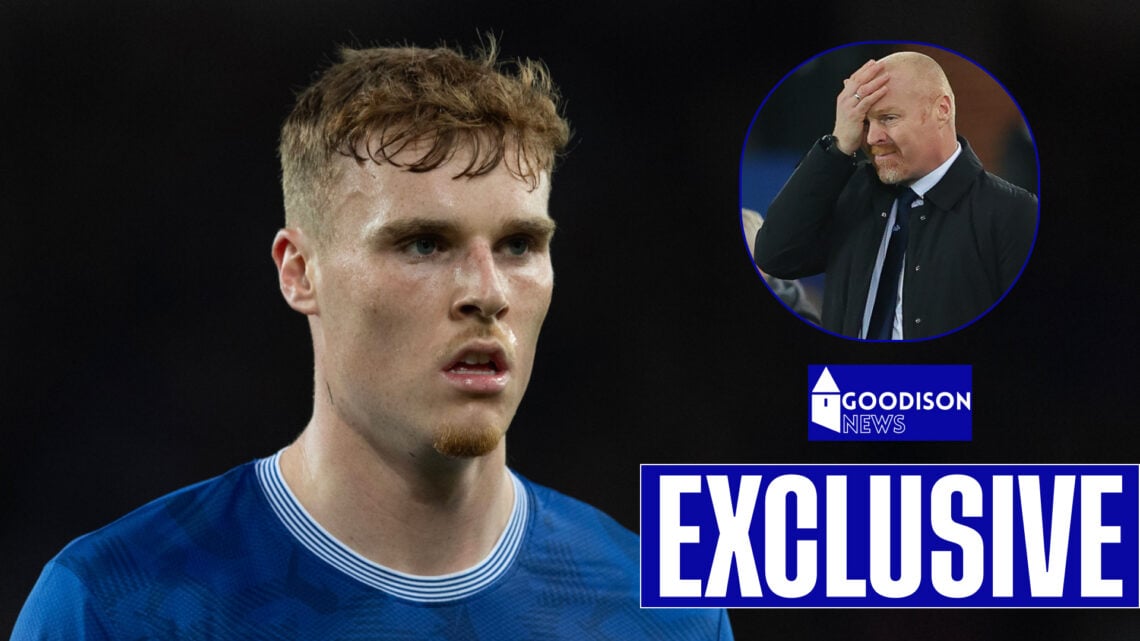 Jake O'Brien and Sean Dyche at Everton.