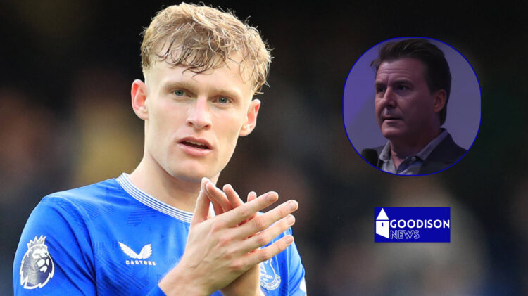 Jarrad Branthwaite and Dan Friedkin at Everton.