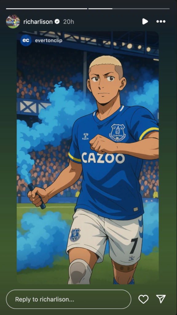 Richarlison in Everton shirt