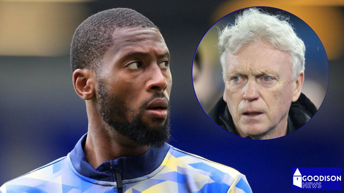 Everton striker Beto and David Moyes