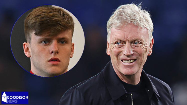 Everton manager David Moyes and Liverpool youngster Ben Doak