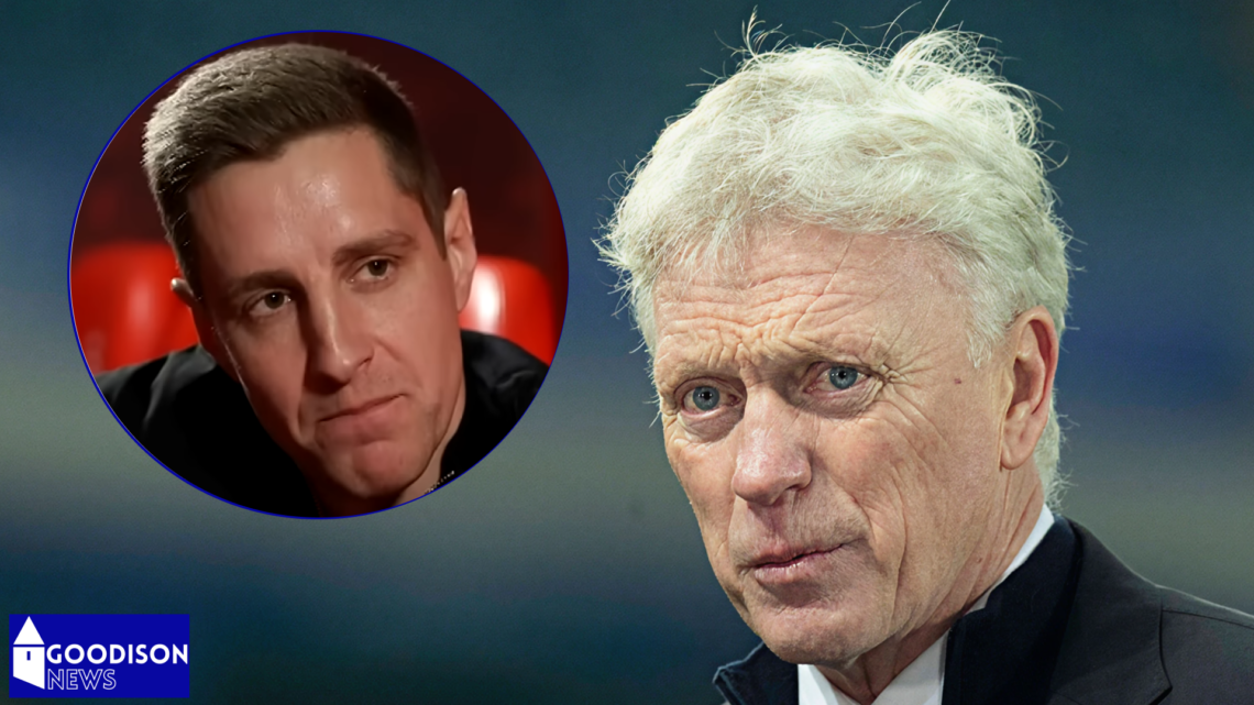 Everton manager David Moyes and Michael Dawson