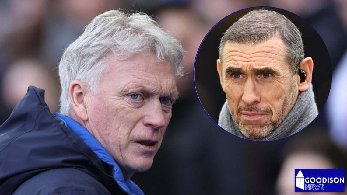 Everton manager David Moyes and Martin Keown