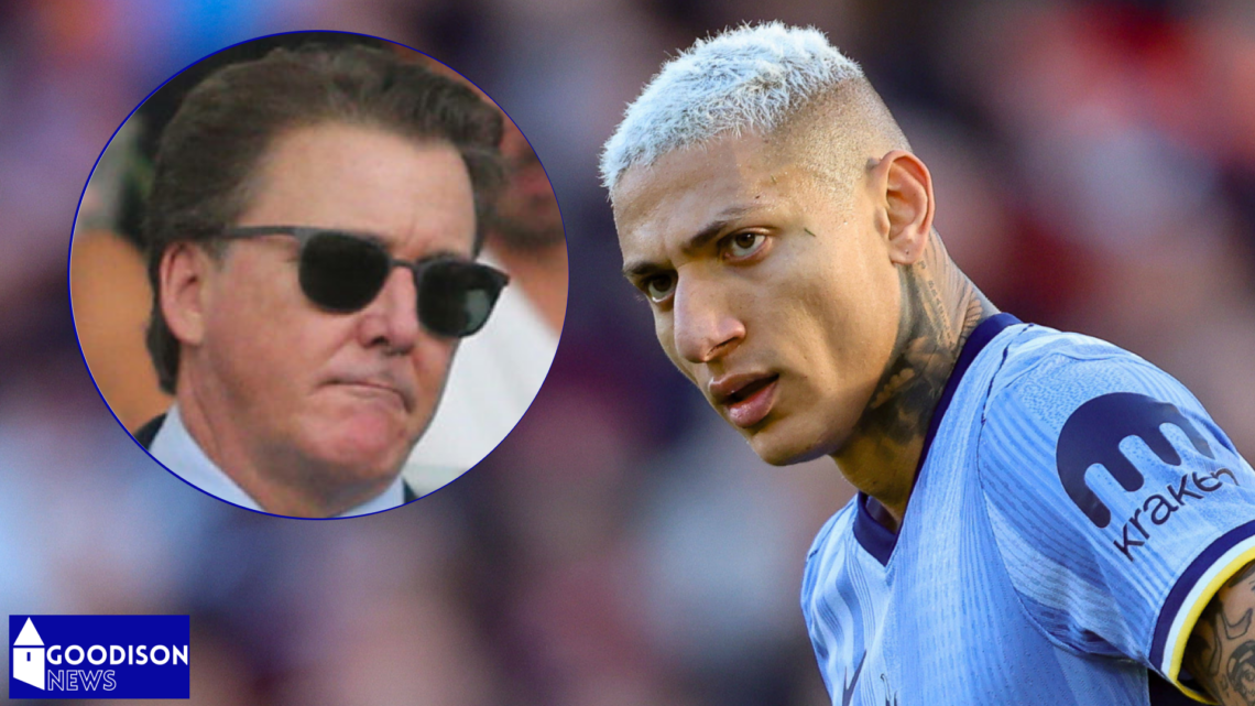 Everton owner Dan Friedkin and Tottenham striker Richarlison