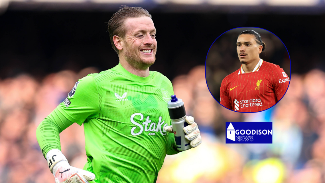 Jordan Pickford, Darwin Nunez, Everton