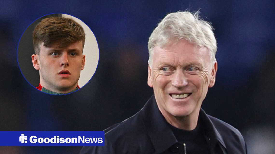 Everton manager David Moyes and Liverpool star Ben Doak