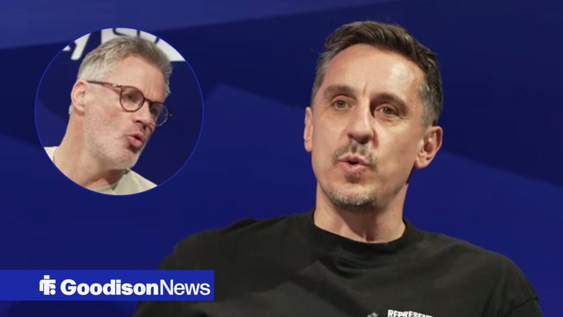 Jamie Carragher and Gary Neville were discussing Everton fans.