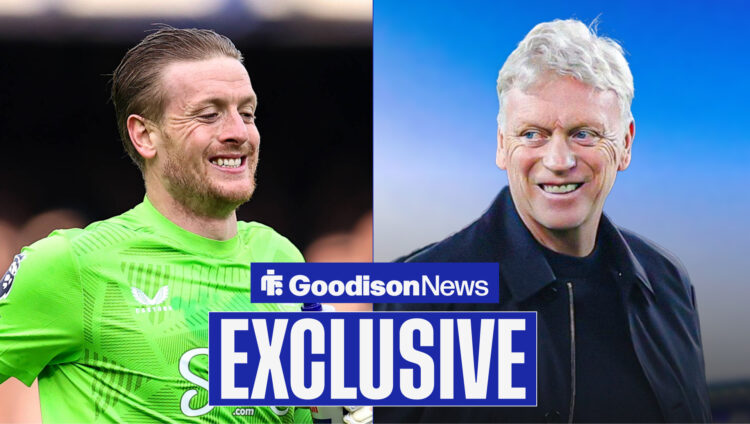 Jordan Pickford and David Moyes