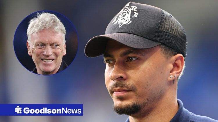 Everton manager David Moyes and Como midfielder Dele Alli