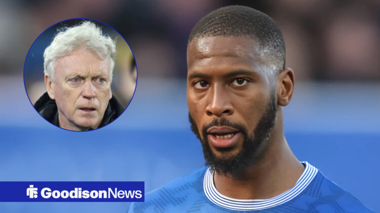 Everton striker Beto and David Moyes