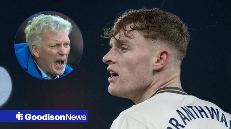 Everton defender Jarrad Brantwaite and David Moyes