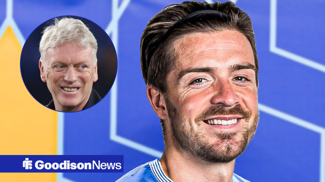 Everton manager David Moyes and Manchester City forward Jack Grealish