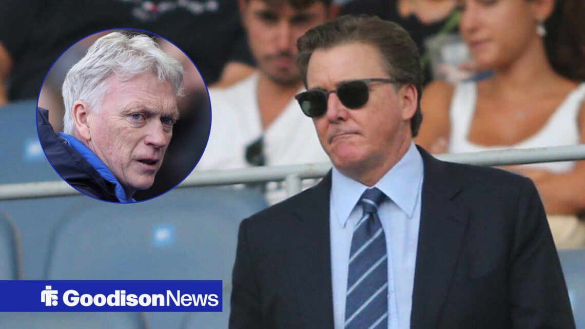 Everton manager David Moyes in circular inset and Dan Friedkin