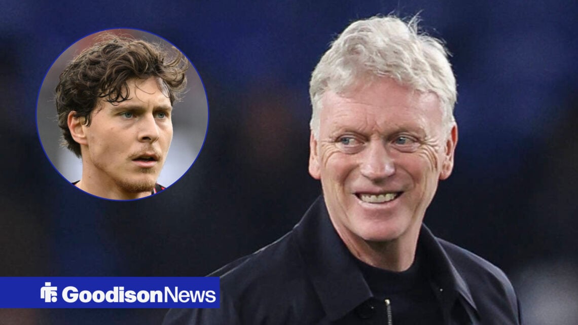 Everton manager David Moyes and Manchester United defender Victor Lindelof