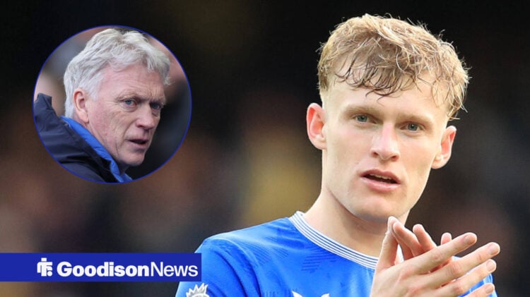 Everton defender Jarrad Branthwaite and David Moyes