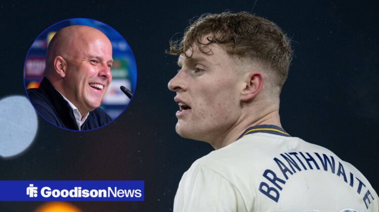 Everton star Jarrad Branthwaite has been linked with Liverpool.