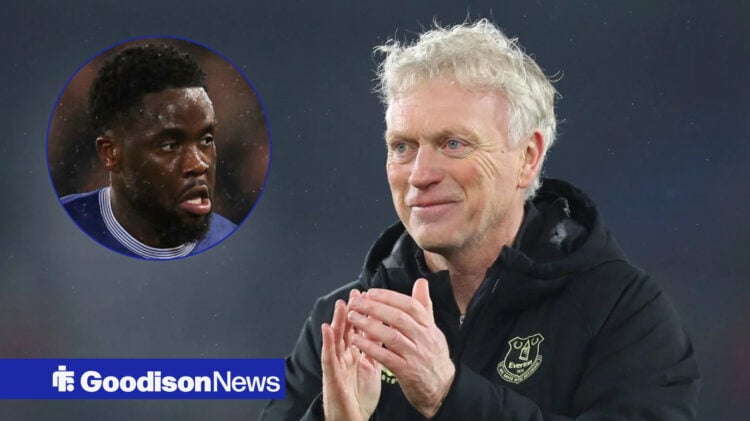 Everton manager David Moyes and Orel Mangala