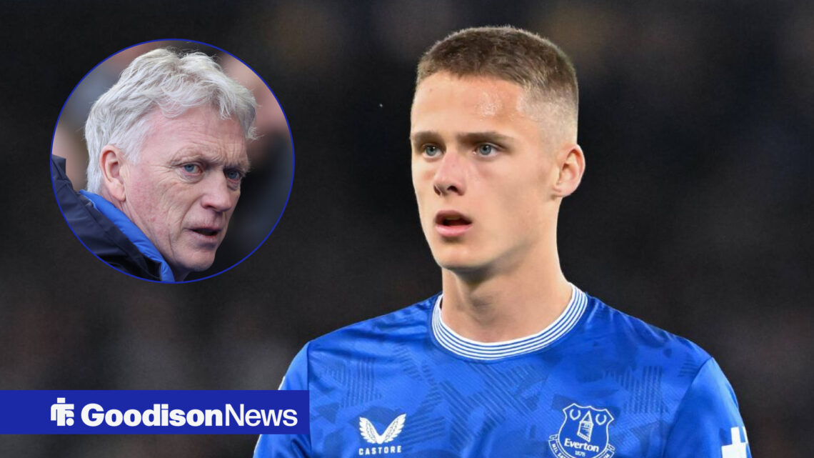 Everton midfielder Harrison Armstrong and David Moyes