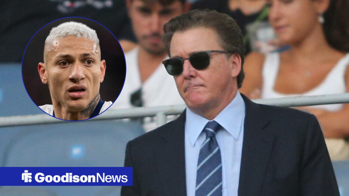 Everton chief Dan Friedkin and Tottenham striker Richarlison