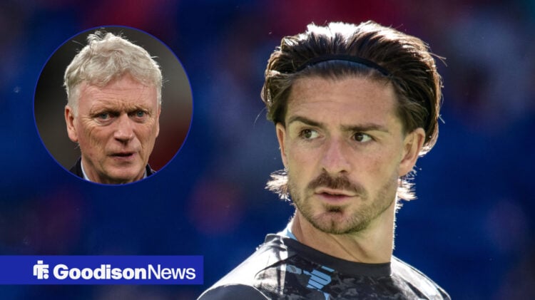 Everton manager David Moyes and Manchester City forward Jack Grealish