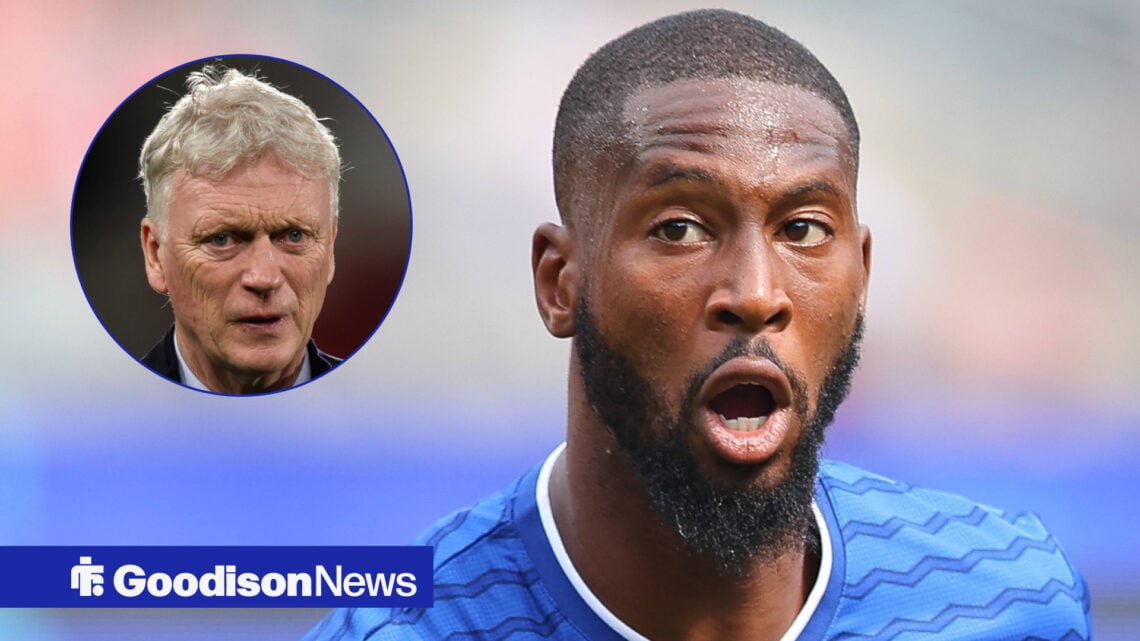 Everton striker Beto and David Moyes