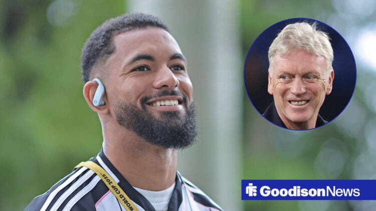 Everton manager David Moyes and Juventus midfielder Douglas Luiz