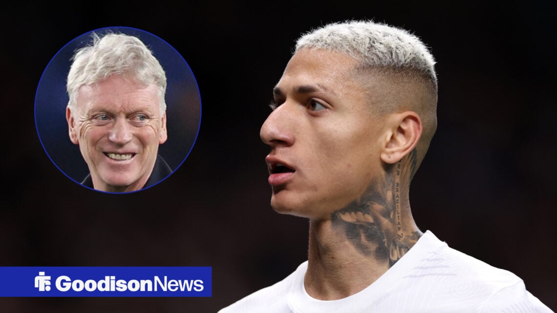 Everton manager David Moyes and Tottenham striker Richarlison