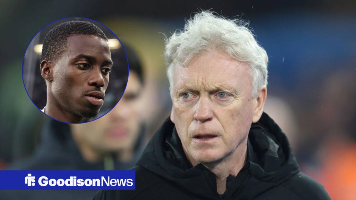 Everton manager David Moyes and Juventus forward Timothy Weah