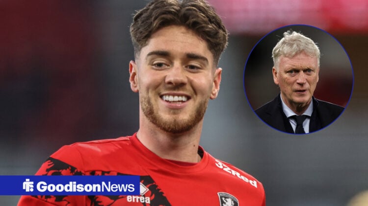 Hayden Hackney and David Moyes