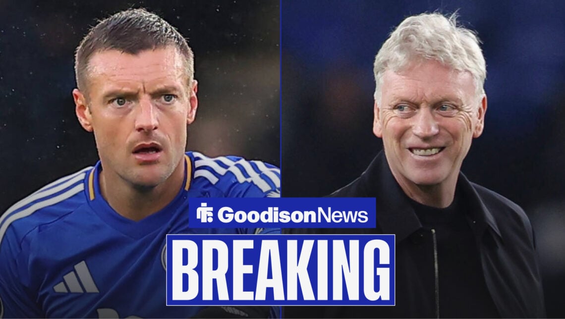 Breaking News with Everton-linked striker Jamie Vardy and manager David Moyes.