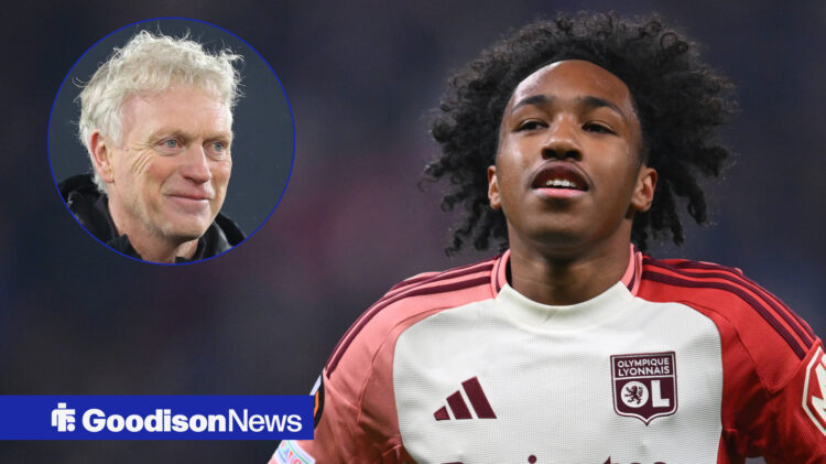 Malick Fofana and Everton manager David Moyes.
