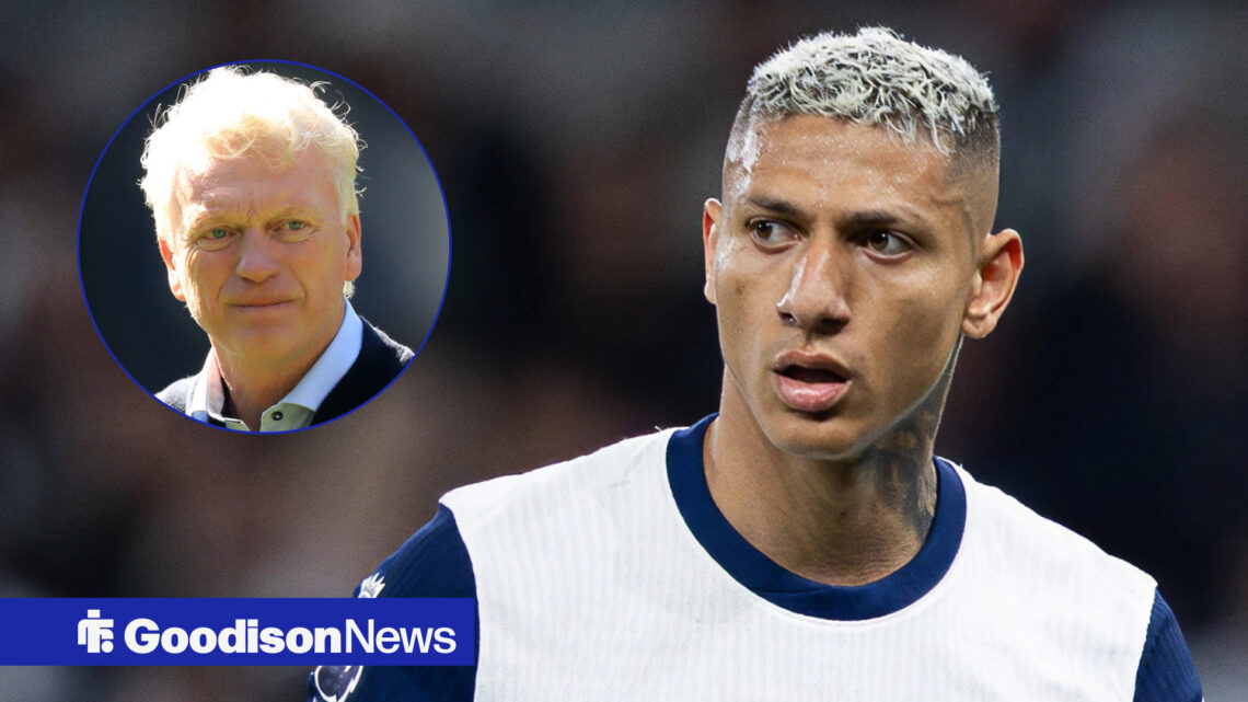 Everton manager David Moyes and Tottenham striker Richarlison