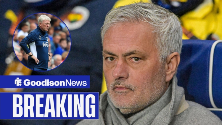 An image of Jose Mourinho with David Moyes in a circular inset