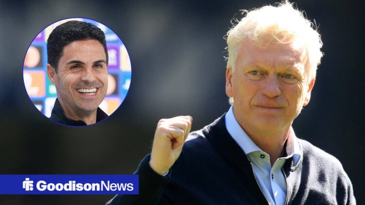Mikel Arteta and David Moyes
