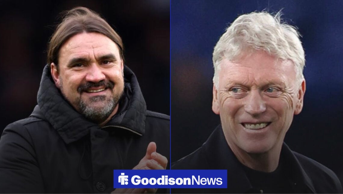 Daniel Farke and David Moyes smiling