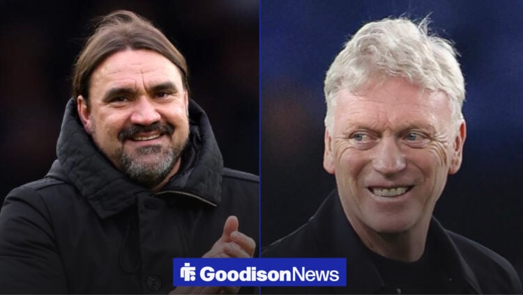 Daniel Farke and David Moyes smiling