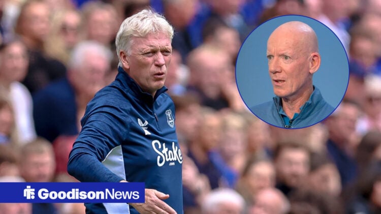 David Moyes looking furious and former Premier League referee Dermot Gallagher.