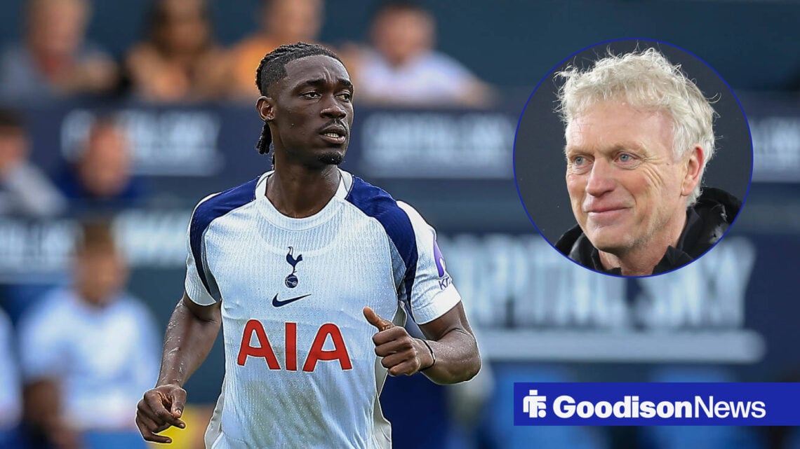 Everton manager David Moyes and Tottenham midfielder Yves Bissouma