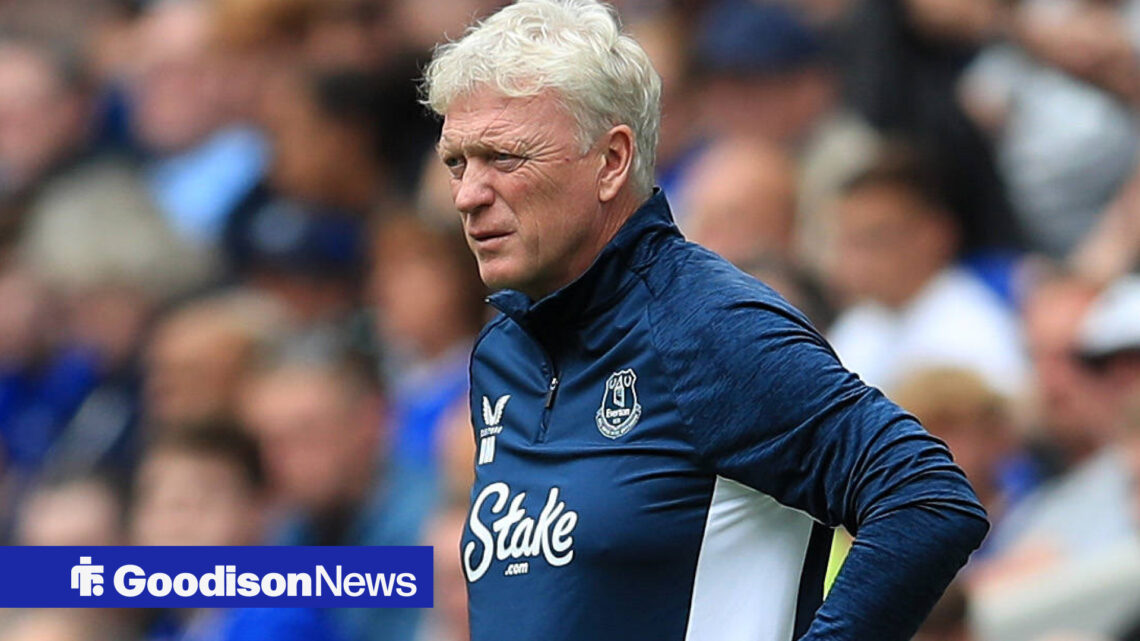 Everton boss David Moyes watching his side