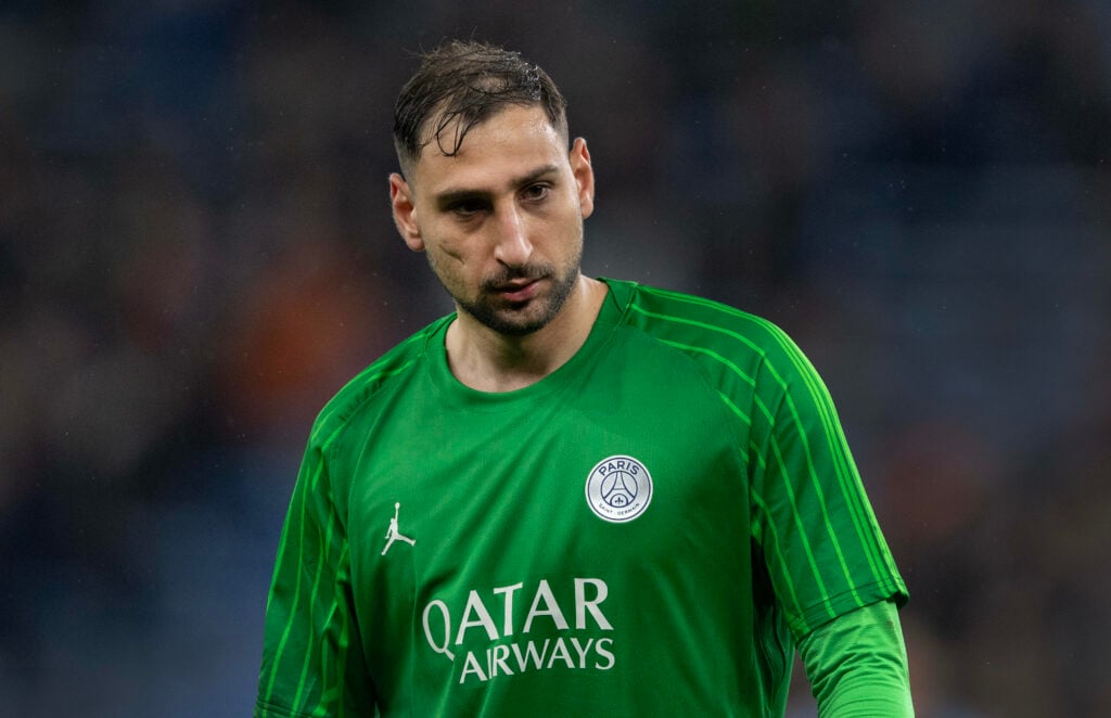 Gianluigi Donnarumma playing for PSG in the Champions League