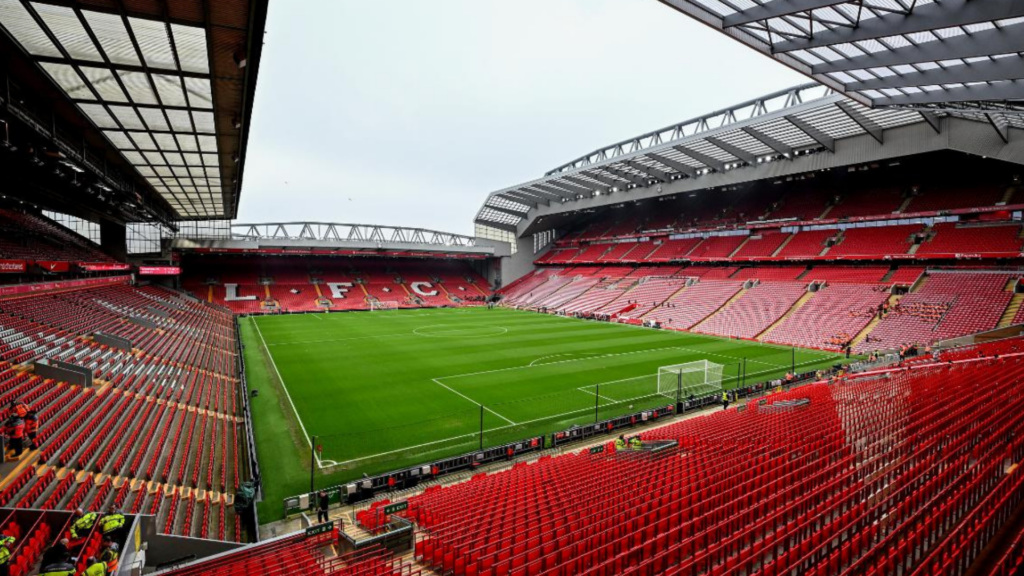 Anfield, the home of Liverpool