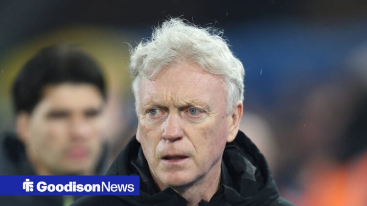 Everton manager David Moyes looking annoyed