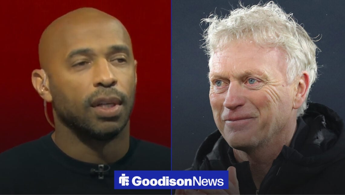 Thierry Henry alongside David Moyes